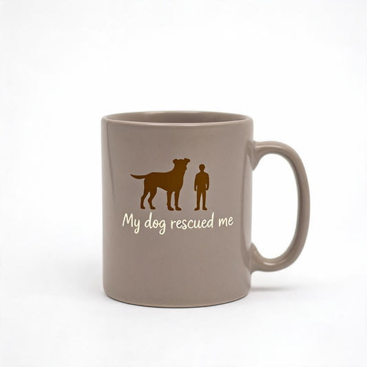 My Dog Rescued Me Mug - Rescue Dog Ceramic Coffee Mug 11oz - Adoption Gift